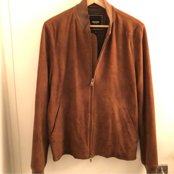 Todd Snyder Other - Todd Snyder Suede Brando Bomber in Nutmeg Brown (size S)